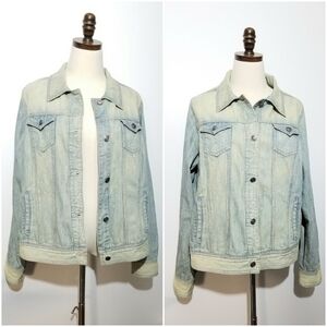 Vintage Wrangler Women's Washed Denim Jean Jacket, 100% Cotton, size XXL